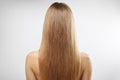 Girl with beautiful straight hair