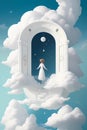 Girl Beyond the Moonlit Door - A Dreamer\'s Journey