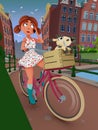 Girl on a bicycle