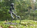 Girl on a Bicycle sculpture. Botanic Gardens, Singapore