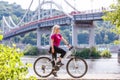 Girl on a bicycle Woman ride bike