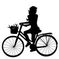 The girl on the bike Royalty Free Stock Photo