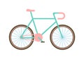 Girl bike vector illustration.