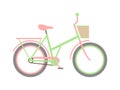 Girl bike vector illustration.