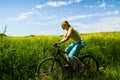 Girl biking Royalty Free Stock Photo