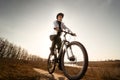 Girl biking Royalty Free Stock Photo