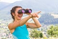 Girl binoculars