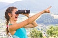 Girl binoculars