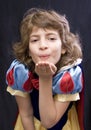 Girl Blowing Kisses Royalty Free Stock Photo