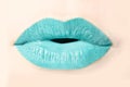 Girl blue lips