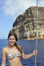 girl on boat