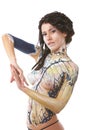 Girl,body-art Royalty Free Stock Photo