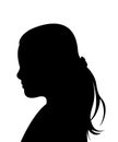 A girl, body part black color silhouette vector