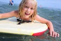 Girl bodyboarding