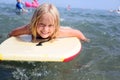 Girl bodyboarding