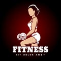 Girl Bodybuilder Emblem