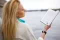 Girl with the book. Royalty Free Stock Photo