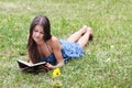 The girl with the book Royalty Free Stock Photo