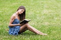 The girl with the book Royalty Free Stock Photo