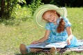 Girl with book Royalty Free Stock Photo