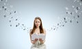 Girl with book Royalty Free Stock Photo