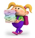 Girl with books Royalty Free Stock Photo