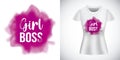 Girl boss t shirt. vector design