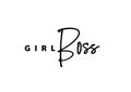 Girl Boss text motivational quotes. Business printable script Like a Boss. Vector illustration design.