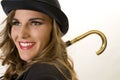 Girl in a Bowler Hat Royalty Free Stock Photo