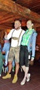 Girl and boy dressed in clothes typical tyrolean