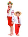 Girl and boy in the national Ukrainian costume
