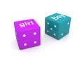 Girl and Boy word cubes