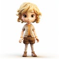 Blond-haired Character In Adventure-themed Artwork