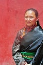 A girl in the Buddhist rituals Royalty Free Stock Photo