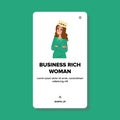 girl business rich woman vector