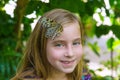 Girl butterfly head Rice Paper Idea leuconoe Royalty Free Stock Photo