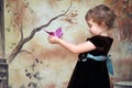 Girl Butterfly Portrait Royalty Free Stock Photo