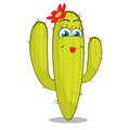 Girl cactus character.