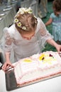Girl and cake