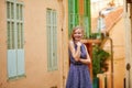 Girl in Cannes on Le Suquet hill Royalty Free Stock Photo