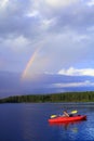 Girl canoeing