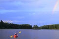 Girl canoeing