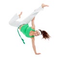 Girl capoeira dancer posing Royalty Free Stock Photo