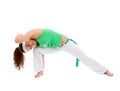 Girl capoeira dancer posing Royalty Free Stock Photo