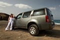 Girl and Car Royalty Free Stock Photo