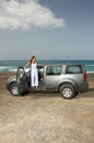 Girl and Car Royalty Free Stock Photo