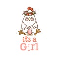 It is a Girl card Royalty Free Stock Photo