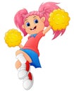 Girl cartoon Cheerleader