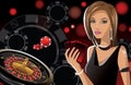 Girl in casino