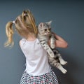 Girl and cat